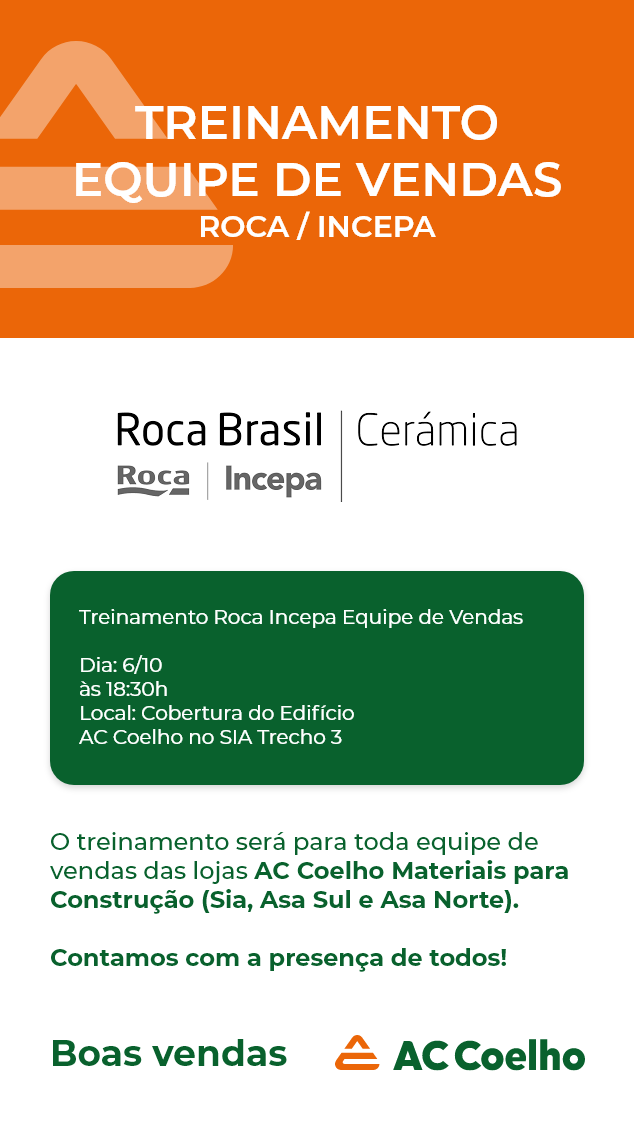 Treinamento Equipe de Vendas ROCA / INCEPA
